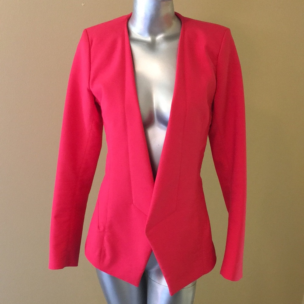 Narciso Rodriguez vibrant neon coral pink …